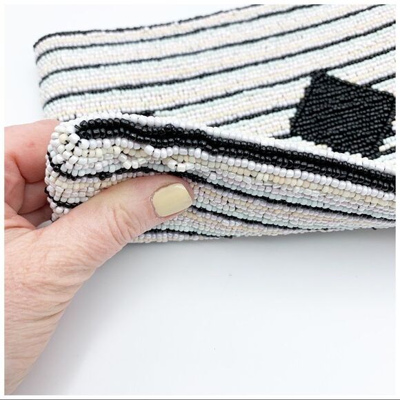 Rainbowlink Beaded Slip on Reader Case Clutch Make-Up Bag‎ - Picture 7 of 12